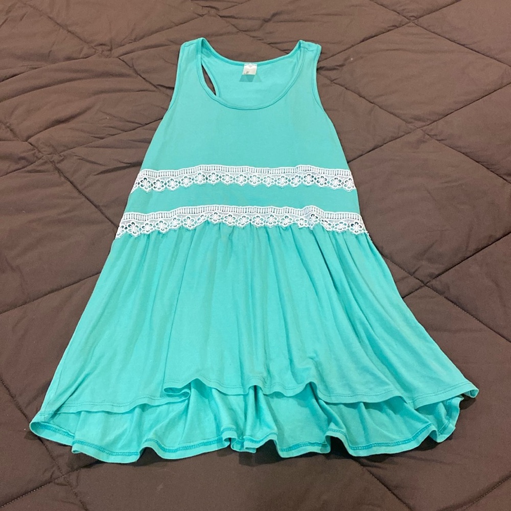 THE PAGE BRAND WOMANS SEA GREEN TANK TUNIC  SIZE MEDIUM